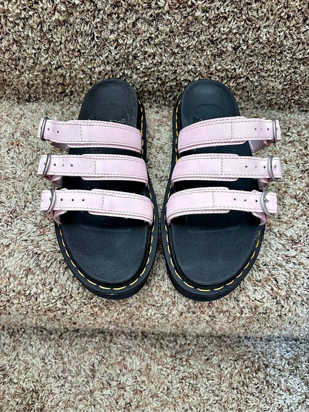 Dr. Martens Blaire Slide Sandals Pink & Black US 8